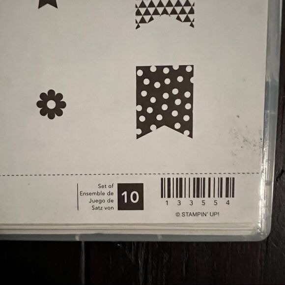 This Stampin’Up Banner Blast Stamp set of 10 Rubber Stamps Retired - Picture 3 of 5